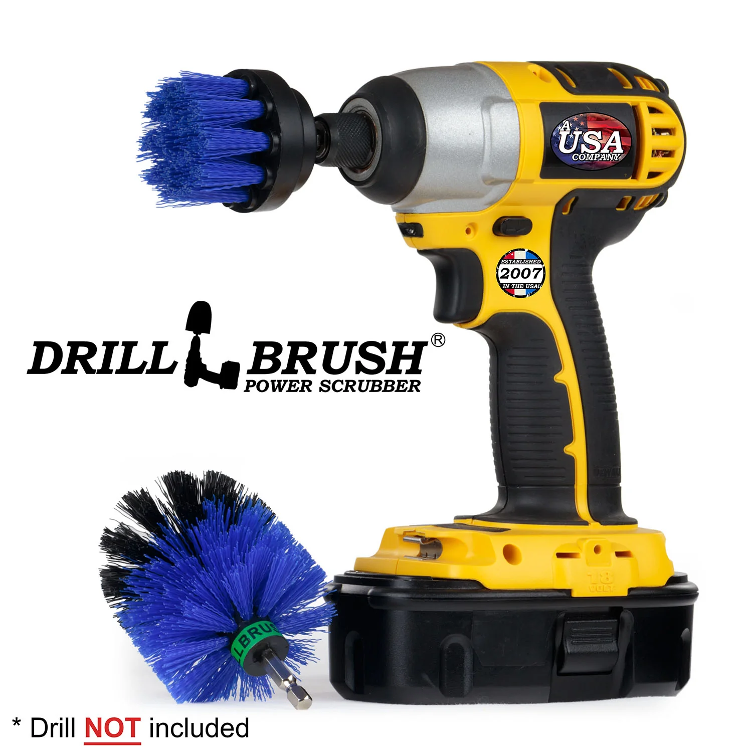 Mini & 2in Blue Brushes - Medium Bristles - Marine & Pool Cleaning | B-S-2M-QC-DB - Image 3