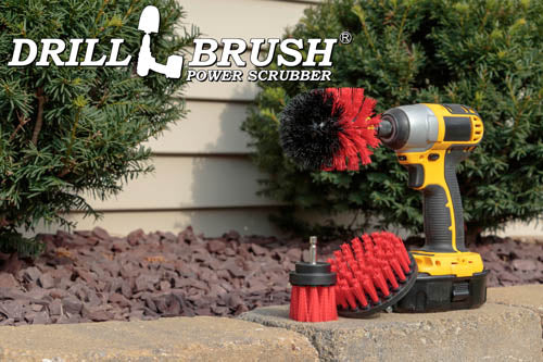 Original, 4in, and 2in-L Red Brushes - Stiff Bristles - Outdoor & Patio Cleaning | R-4OS-2L-QC-DB - Image 6