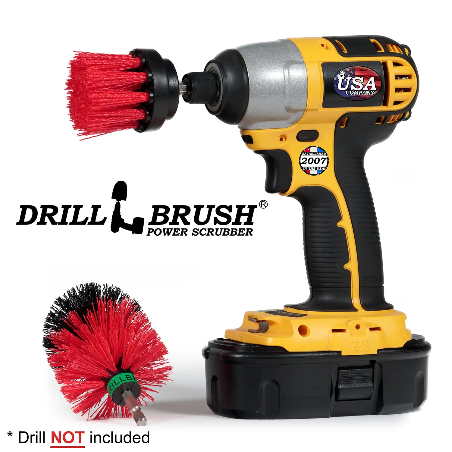 Mini & 2in-L Red Brushes - Stiff - Outdoor & Patio Cleaning | R-MS-2L-QC-DB - Image 3