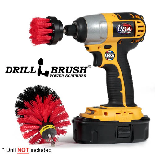 Original & 2in Red Brushes - Stiff - Outdoor & Patio Cleaning | R-S-2O-QC-DB - Image 3
