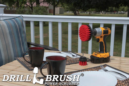 4in & 2in Red Brushes - Stiff Bristles - Outdoor & Patio Cleaning | R-S-42-QC-DB - Image 6