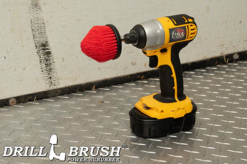 Red Corner Brush - Stiff Bristles - Cone Shaped - Outdoor & Patio Cleaning | C-S-R-QC-DB - Image 4