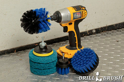 Original, 4in, & 2in Blue Brushes w/ Pads - Medium Bristles - Pool & Marine | S-B42O-P4-3B-3V-QC-DB - Image 6