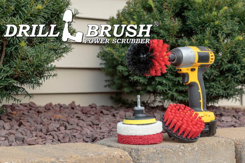 Original & 4in Red Brushes w/4in Pads - Soft & Medium Pads - Outdoor & Patio | S-R4O-P4-WR-4V-QC-DB - Image 6
