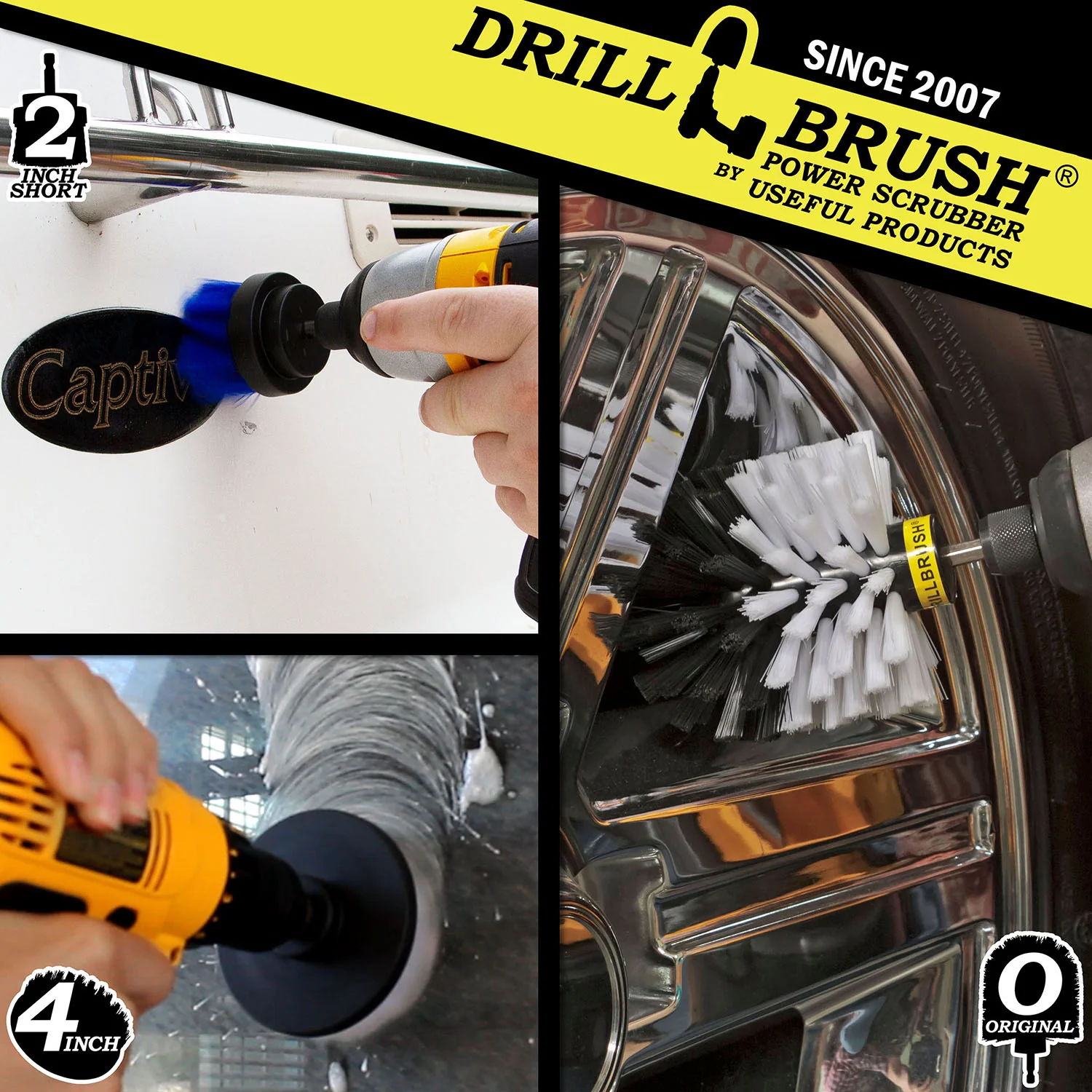 Original, 4in, and 2in Variety Brushes - Pet Care Cleaning | S-W4O-B2-QC-DB - Image 4