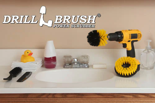 Original & 5in Hex Yellow Brushes - Medium Bristles - Bathroom & Shower Cleaning | Y-S-OQC-5H-DB - Image 6
