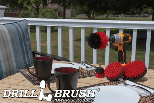 Original, 5in, 4in, & 2in Red Brushes - Stiff Bristles - Outdoor & Patio Cleaning | R-S-542O-QC-DB - Image 6