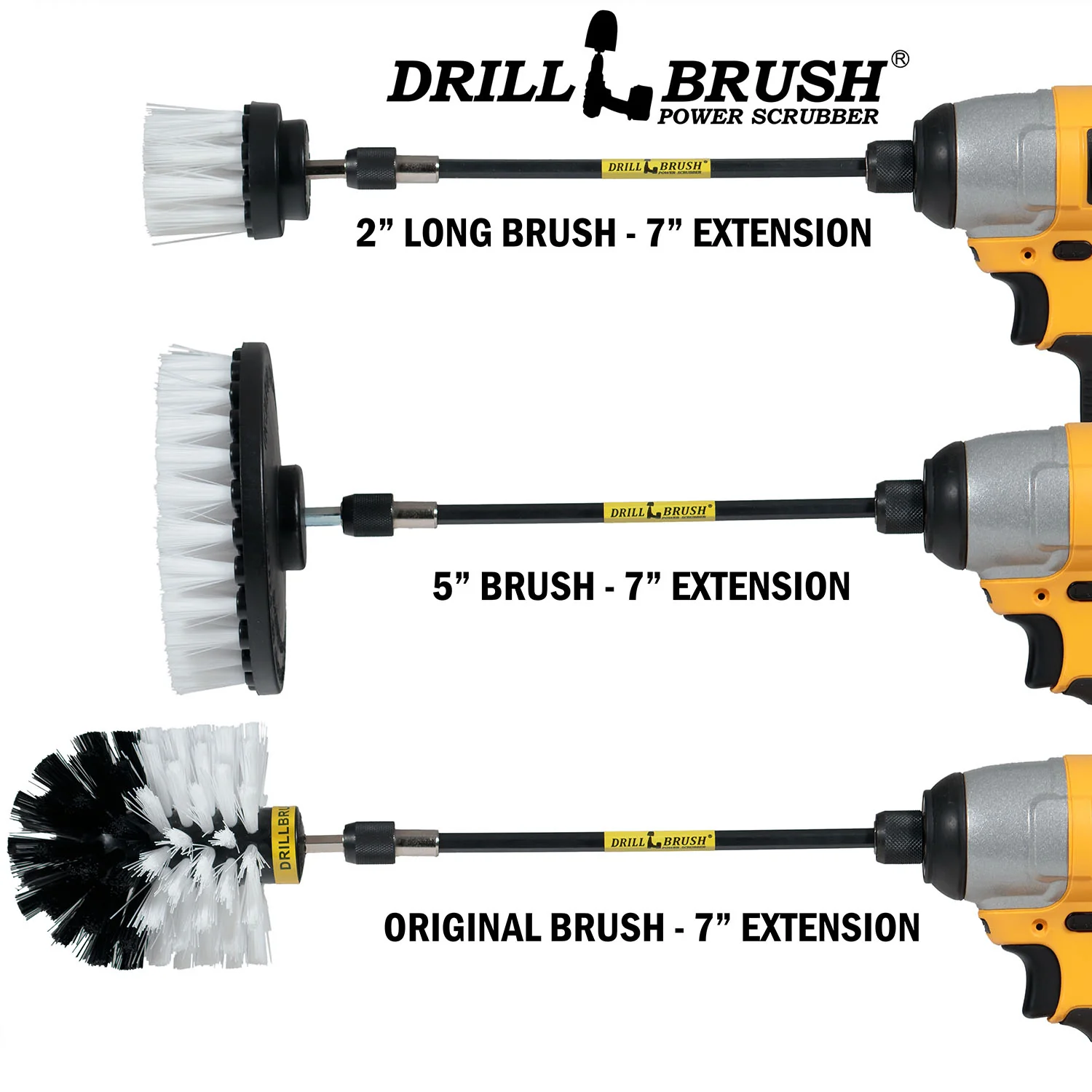 Ultimate White Brush Kit w/7in Ext. - Soft - Home & Auto | W-542OMS-2L-7X-QC-DB - Image 4