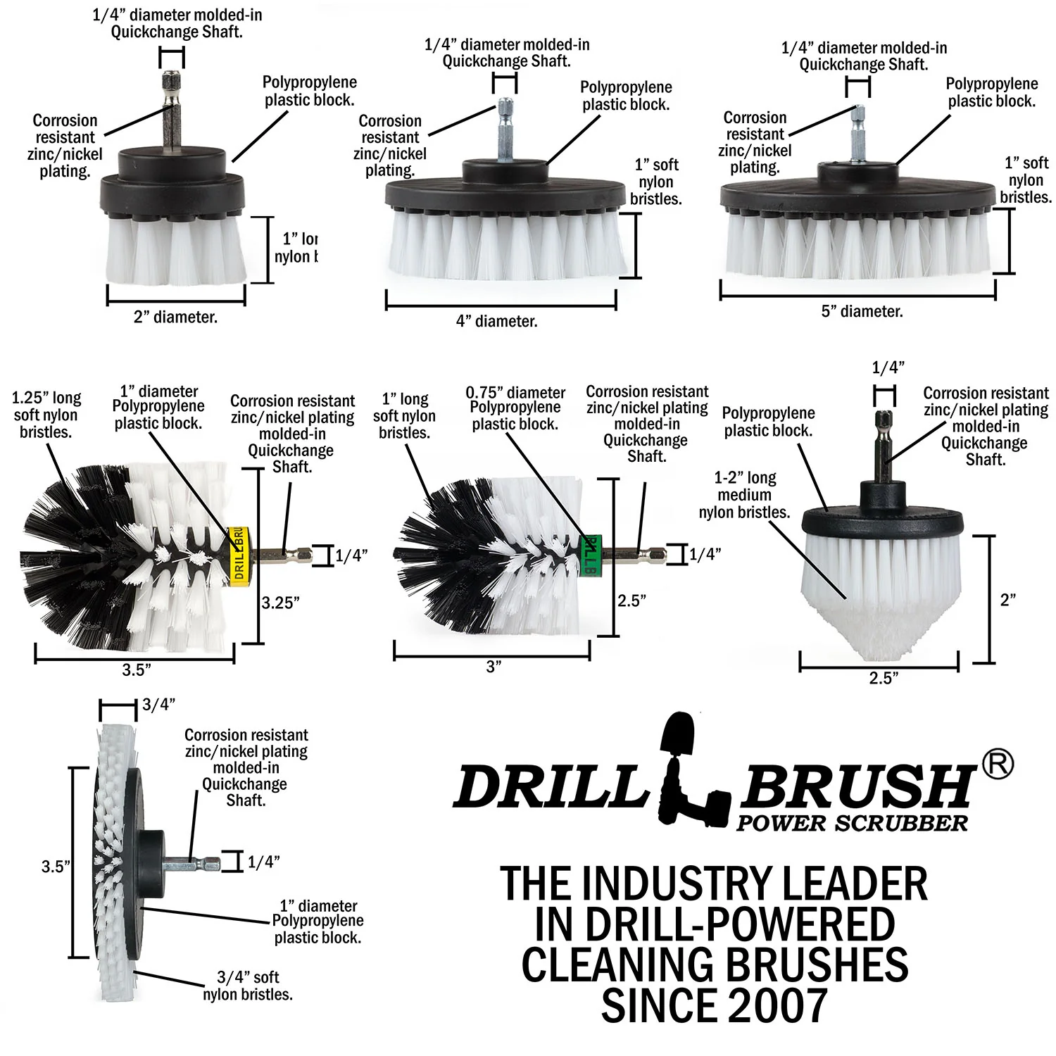 21-piece White Brush Kit - Soft Bristles | W-E542OMCS-P4-3WRB-2F-3V-5X-QC-DB - Image 6