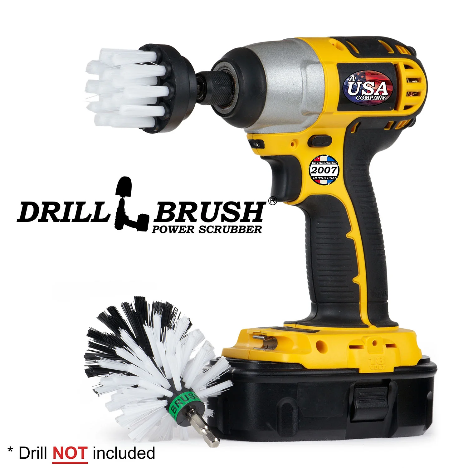 Mini & 2in White Brushes - Soft Bristles - Home & Auto Cleaning | W-S-2M-QC-DB - Image 3