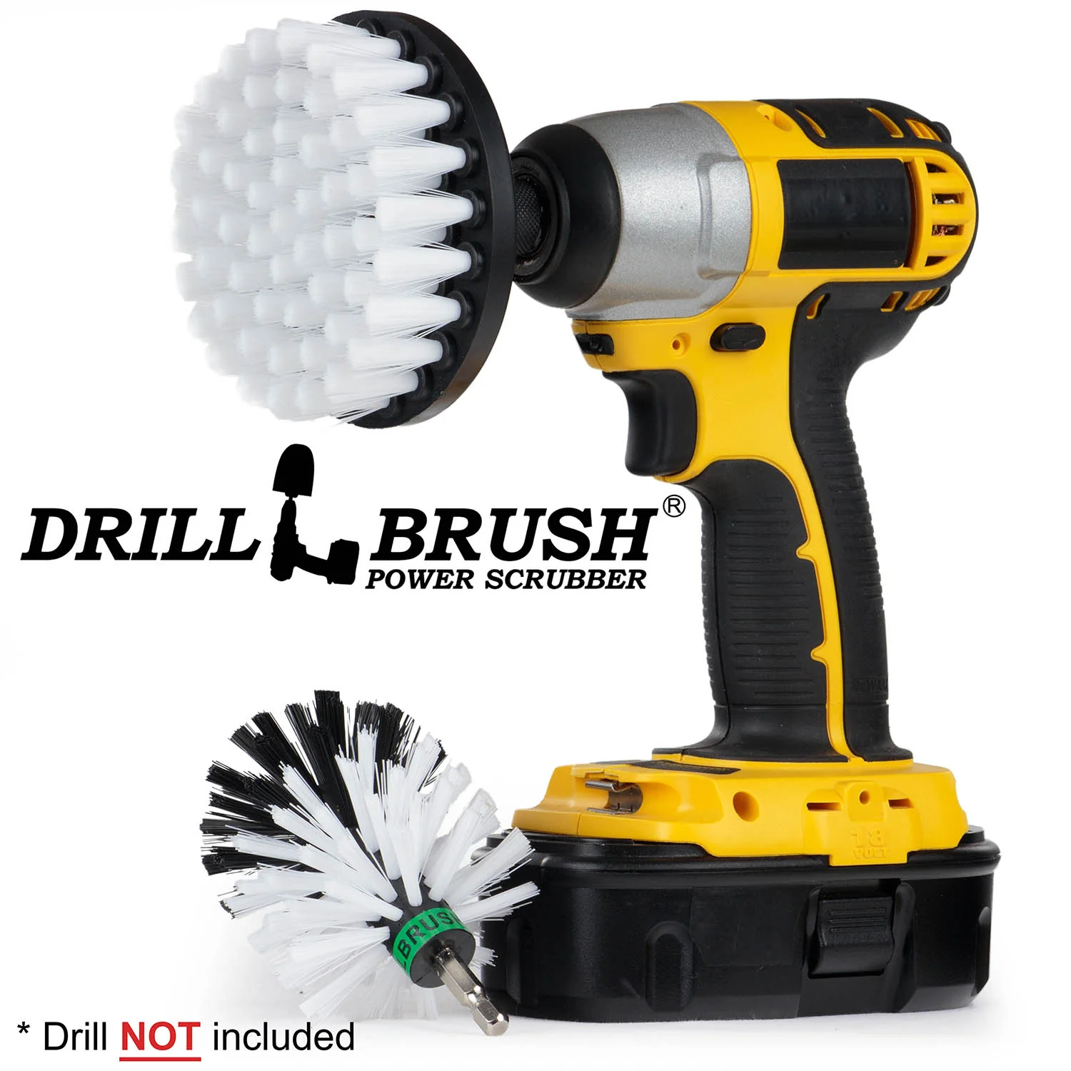 Mini & 4in White Brushes - Soft Bristles - Home & Auto Cleaning | W-S-4M-QC-DB - Image 3