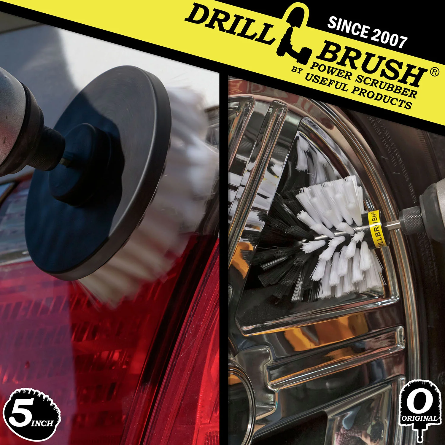 Original & 5in White Brushes - Soft Bristles - Home & Auto Cleaning | W-S-5O-QC-DB - Image 4