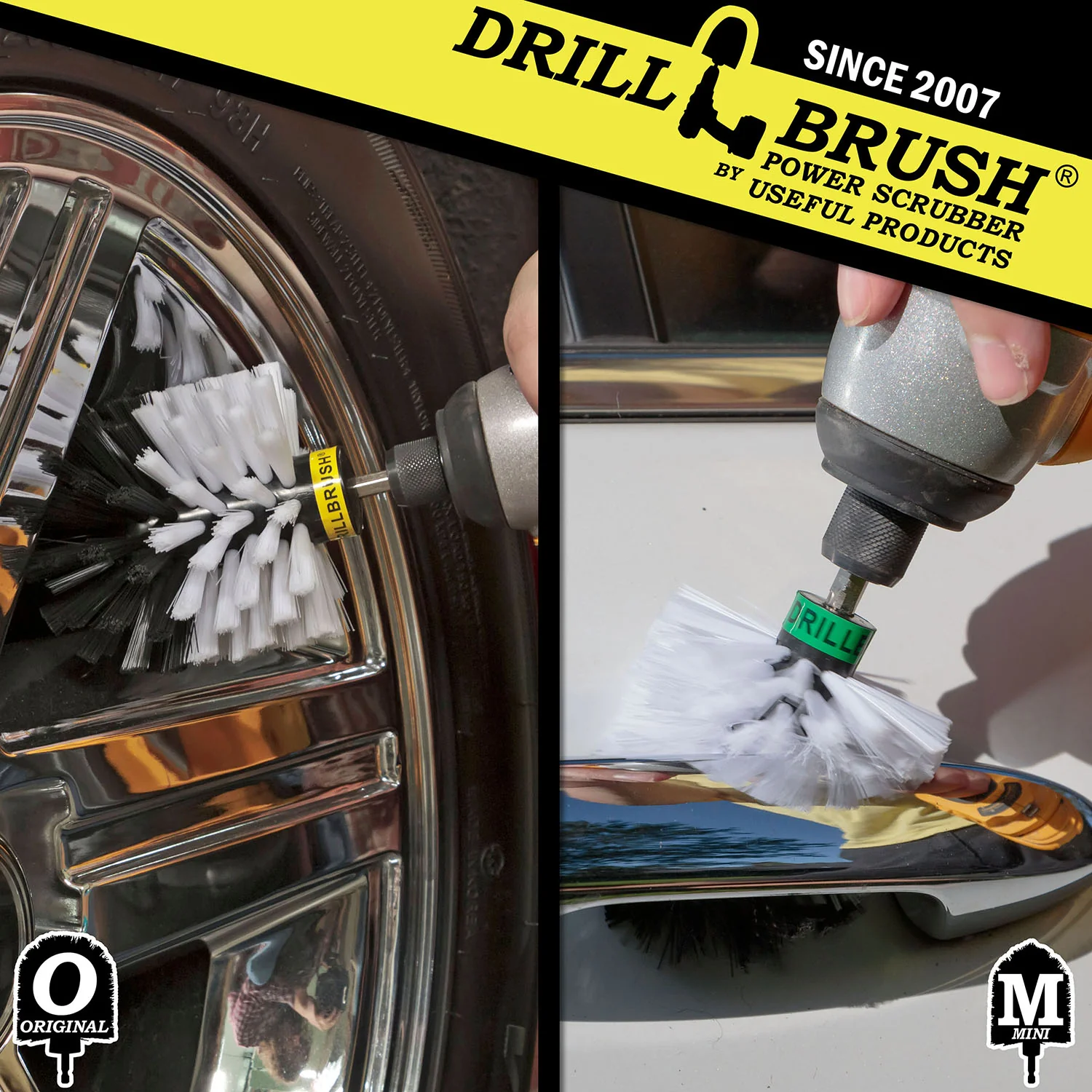 Original & Mini White Brushes - Soft Bristles - Home & Auto Cleaning | W-S-MO-QC-DB - Image 4