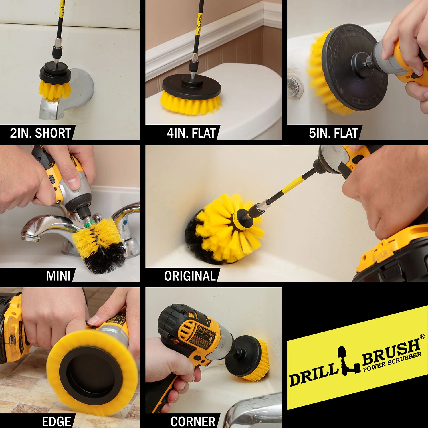 21-piece Yellow Brush Kit - Medium Bristles | Y-E542OMCS-P4-3WRB-2F-3V-5X-QC-DB - Image 4