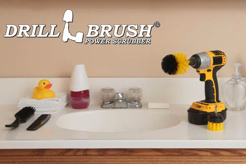 Mini & 2in Yellow Brushes - Medium Bristles - Bathroom & Shower Cleaning | Y-S-2M-QC-DB - Image 6