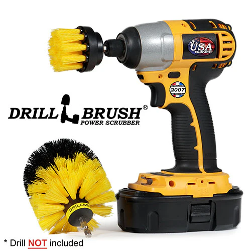 Original & 2in Yellow Brushes - Medium Stiffness - Bathroom & Shower Cleaning | Y-S-2O-QC-DB - Image 3