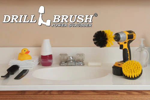 Original & 4in Yellow Brushes - Medium Bristles - Bathroom & Shower Cleaning | Y-S-4O-QC-DB - Image 6