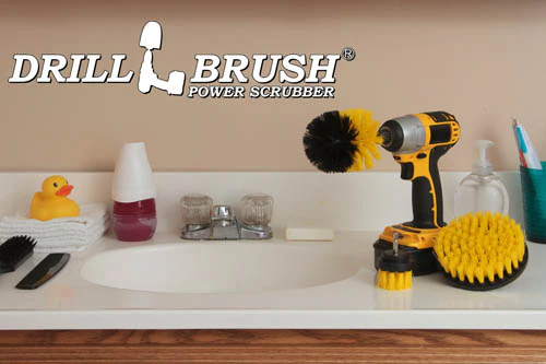Original, 5in, & 2in Yellow Brushes - Medium Bristles - Bathroom & Shower Cleaning | Y-S-52O-QC-DB - Image 6