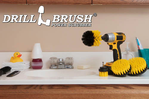 Original, 5in, 4in, & 2in Yellow Brushes - Medium Bristles - Bathroom & Shower | Y-S-542O-QC-DB - Image 6