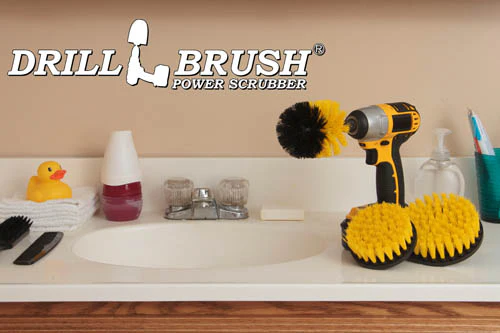 Original, 5in, and 4in Yellow Brushes - Medium Bristles - Bathroom & Shower Cleaning | Y-S-54O-QC-DB - Image 6