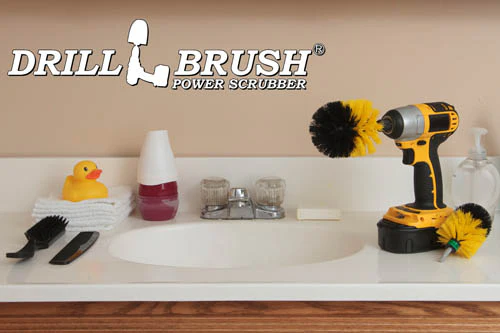 Original & Mini Yellow Brushes - Medium Bristles - Bathroom & Shower Cleaning | Y-S-MO-QC-DB - Image 6